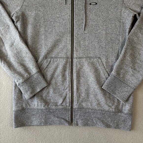 Oakley Sweater Gray Performance Hoodie Full Zip Knit Sweatshirt Men's S Outdoors - Picture 3 of 15